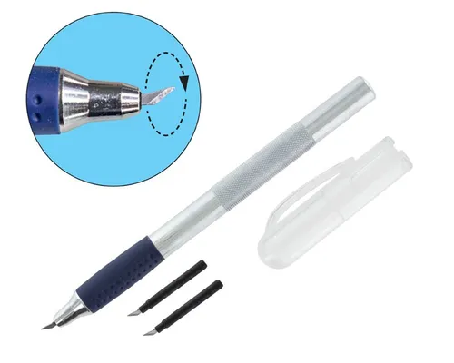 Cutter-Messer 360° drehbar mit Ersatzklingen – Modellbau Werkzeug