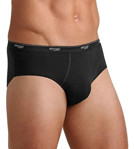 Sloggi Men Basic Midi 2P Briefs - Herren-Slips im 2er Pack, aus langlebiger Baumwolle mit LYCRA für perfekten Sitz und besonders weichem Taillenband für optimalen Tragekomfort.