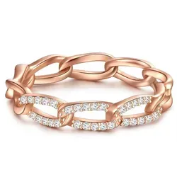 GLANZSTÜCKE MÜNCHEN Damen Ring aus 925/- Sterling Silber - Ringe für Damen mit glamourösem Chunky-Chain-Design, ideal für trendige Akzente von Casual bis festlich.