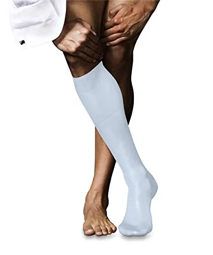 FALKE Herren Kniestrümpfe No. 9 M Kh Baumwolle, Blau Light Blue 6594