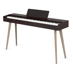 McGrey DP-17 WD Design Piano - 88 gewichtete Tasten mit Hammermechanik, 128 Klänge und 600 Begleitrhythmen im eleganten Slimline-Design