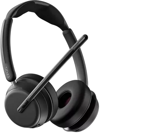 EPOS IMPACT 1061T - Beidseitiges Bluetooth-Headset mit Ladestation, optimiert für Microsoft Teams und hervorragende Klangqualität