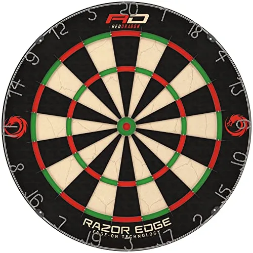 RED DRAGON Razor Edge Tournament Approved Professional Standard Premium Bristle Dartboard