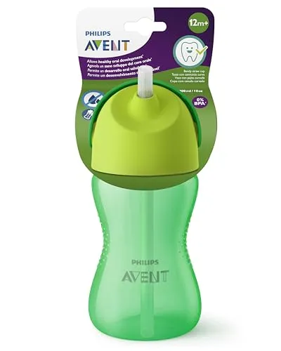 Philips AVENT SCF798/01 Strohhalmbecher, aus Silikon, grün von Avent