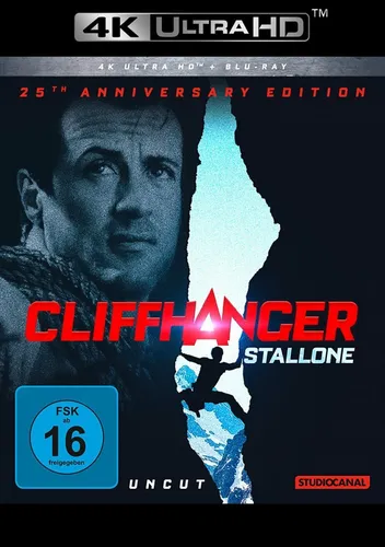 Cliffhanger (4K Ultra-HD) - 25th Anniversary Edition - Filme, uncut und in atemberaubender 4K Ultra-HD-Qualität für ein intensives Seherlebnis.