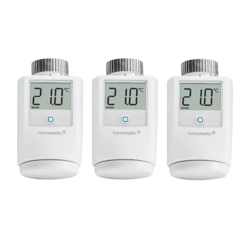 Homematic IP Set Heizkörperthermostat 3er Pack | HmIP-EK-2 - Smart Home Heizkörperthermostat, individuell programmierbar und einfach zu installieren – für optimale Heizungssteuerung.