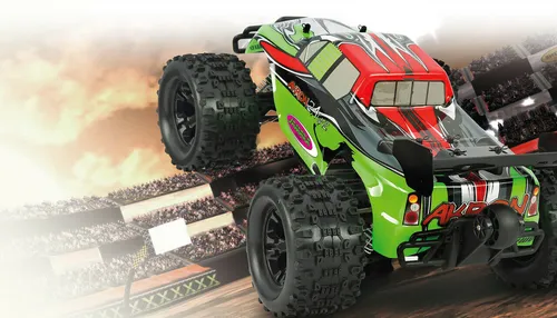 Jamara RC-Monstertruck Akron Monstertruck BL 4WD 1:10 - RC-Modelle mit 4WD Allradantrieb, bis zu 65 km/h schnell und ausgestattet mit einer Wheeliebar für kontrolliertes Fahren auf den Hinterrädern.