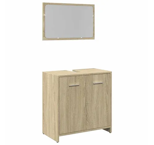 vidaXL 2-tlg. Badezimmer-Set Sonoma-Eiche von vidaXL