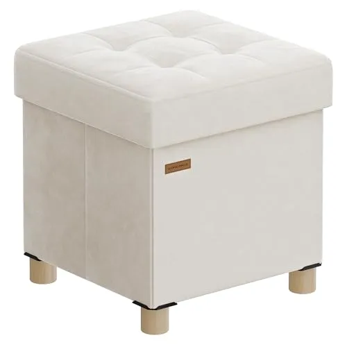 Polsterhocker Beige von SONGMICS