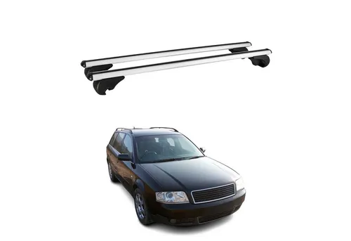 OMAC Dachträger für Audi A6 Avant 1994-2005 - Hochwertiger Aluminium-Dachträger, abnehmbar und wasserbeständig. Ideal für Fahrräder, Skis und Gepäck. Aerodynamisches Design für minimales Geräusch und Windwiderstand.