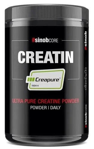 Sinob Core Creatin mit Creapure 500g Dose - Hochwertiges Creatin für Sportler, 100% vegan und mit geprüfter Qualität. Ideal zur Unterstützung intensiver Trainingseinheiten. 500g für optimale Leistungssteigerung.