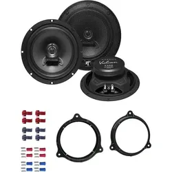 Hifonics VX 62 Lautsprecher mit Einbauset passend für Smart For Two (BR453/BR451) alle Türen vorne 360 Watt 165mm 2 Wege Koax