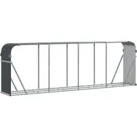 vidaXL Kaminholzunterstand Anthrazit 300x45x100 cm aus verzinktem Stahl - Aschesauger und Kaminholzlager, stabil und wetterfest, ideal für die sichere und ordentliche Aufbewahrung von Brennholz im Garten.