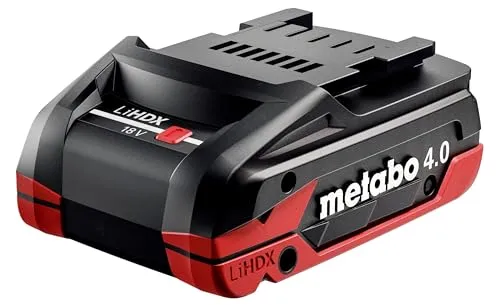 Metabo Werkzeugakku LiHDX 624974000, 18V / 4,0Ah - Hochleistungs Schiebeakku - Elektrowerkzeug-Akkus mit innovativer Tabless-Technologie für maximale Leistung und doppelte Laufzeit. Ideal für Extremanwendungen und schnelle Ladezeiten.