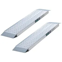 Baumarktplus TRUTZHOLM 2 x Auffahrrampen 100 x 28 cm Traglast 540 kg Alu grau gelocht