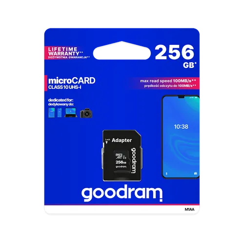 Micro SD Karte 256GB - Hohe Geschwindigkeit für Smartphones - Speicherkarten mit 256GB Kapazität, hohe Geschwindigkeit von 100MB/s, ideal für Smartphones und Tablets. Inklusive SD Adapter für vielseitige Nutzung.