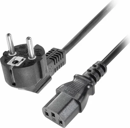 Q43C Kaltgerätekabel 1,2 m – Universal Netzkabel CEE 7/7 auf IEC C13 für PC, Monitor, TV & Drucker