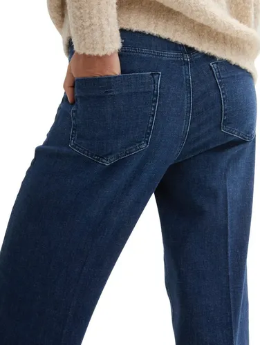 TOM TAILOR Wide Leg Jeans CLEAN DARK STONE BLUE DENIM - Stylische 5-Pocket-Jeans im Four-Pocket-Style, gefertigt aus weicher Baumwolle für optimalen Tragekomfort.