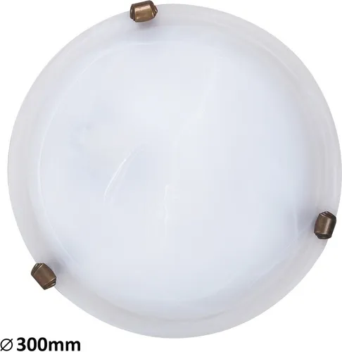 Rabalux 3203 Deckenleuchte 1 Spot Alabastro, E27, weiß, rund, Klassisch, ø300mm