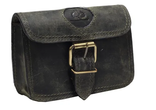 Greenburry Vintage Gürtelbörse Leder Gürteltasche grün - Praktisch & Stilvoll - Gürteltaschen mit 14 x 10 x 3,5 cm, aus hochwertigem Leder, ideal für einen stilvollen Auftritt und optimale Organisation.