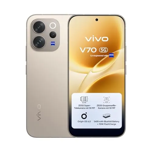 Vivo V70 5G 8/256GB grau – Hochleistungs-Smartphone