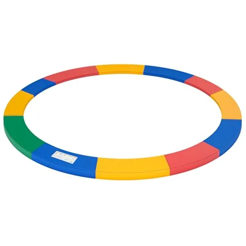 Outsunny Trampolin-Abdeckplane für Ø 366cm Trampoline - Trampolinabdeckplane mit 15mm dickem PE-Polster, schützt sicher vor Verletzungen und ist wetterbeständig. Einfach anzubringen, ideal für gängige Trampoline.