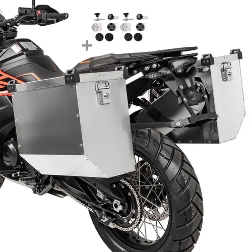 Alukoffer Set AL 36l für Kawasaki Z 900 RS/ Cafe, ZR-7/ S + Haltesatz Kofferträg