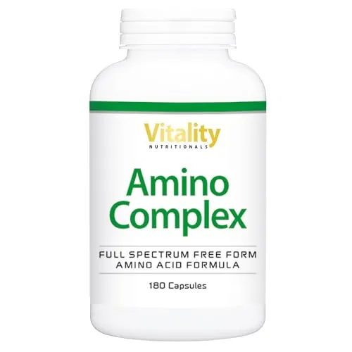Amino Complex Kapseln mit 21 Aminosäuren - Verzweigtkettige Aminosäuren (BCAA) – Optimale Versorgung mit 21 Aminosäuren in veganer, freier Form für maximale Bioverfügbarkeit ohne Verdauungsaufwand.