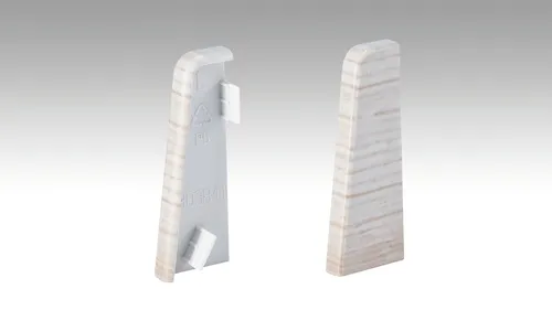 MEISTER Endkappen Fußleiste Profil 3PK (je 1 Stk. L|R / VPE) Eiche weiß 2014