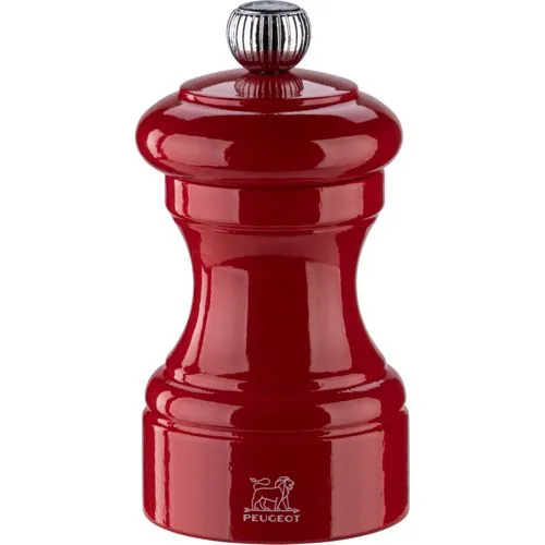 PEUGEOT Gewürzmühle Bistro 10 cm - Passionsrot - Küchenhelfer mit glänzender, lackierter Oberfläche, ideal zum Mahlen von verschiedenen Pfeffersorten und Koriandersamen für das perfekte Würzerlebnis.