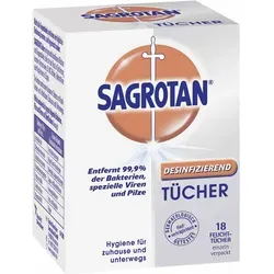 SAGROTAN Desinfektionstücher 18 St