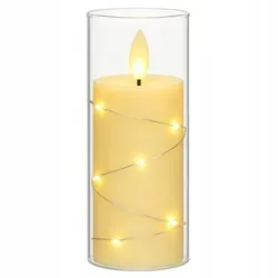 Led-kerze Mit Dekorativem Flammeneffekt, Batteriebetrieben, 10 Cm, 13 Leds