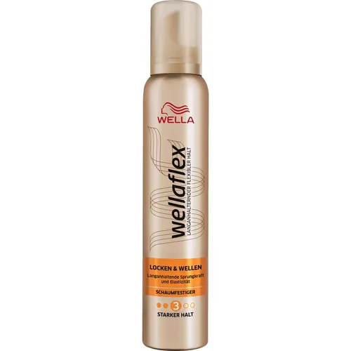 Wellaflex Locken und Wellen Schaumfestiger 200ml - FlexActive-Technologie - Hochwertiger Haarschaum mit FlexActive-Technologie für langanhaltende Locken und Wellen. Ideal für kreatives Haarstyling und bietet starken Halt ohne zu beschweren.
