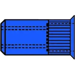 GESIPA Blindnietmuttern M6 x 9 x 15,5 Kleinkopf aus Stahl - Eisenwaren, ideal für schnelle Montage in dünnen Materialien, bietet sichere, gas- und wasserdichte Verbindungen ohne Wärmebeeinflussung.
