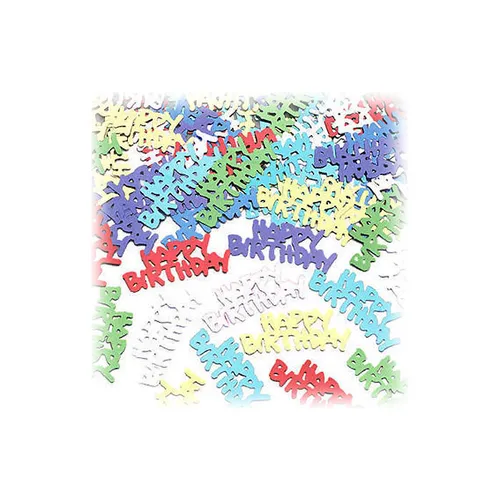 Amscan INT369874 - Konfetti Happy Birthday, metallisch, Folie, 14 g, Streudeko, Tischdekoration, Geburtstag