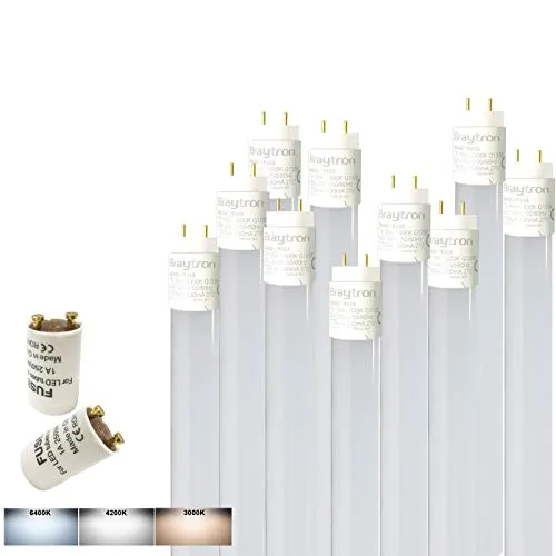 10x 60cm LED Tube Röhre Leuchtstoffröhre Nanoröhre Röhrenlampe 9w 60cm 800 Lumen G13 neutralweiss inkl. LED Starter