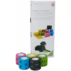 Rollen - 5 cm x 4,5 m Kruuse Fun-Flex Pet Bandage - farblich sortiert 10