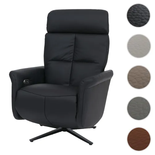 Mendler Relaxsessel HWC-L10 – Elektrisch verstellbarer TV-Sessel aus Voll-Leder
