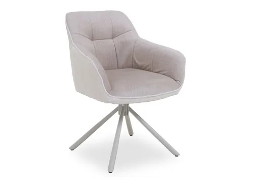 Armlehnstuhl SANSIBAR THORNE - Beige Stoff, drehbar mit Rückholfunktion - Eleganter Armlehnstuhl aus Stoff mit Taschenfederkern, drehbar bis 180 Grad und Rückholfunktion. Ideal für gemütliche Wohnräume und vielseitig kombinierbar.