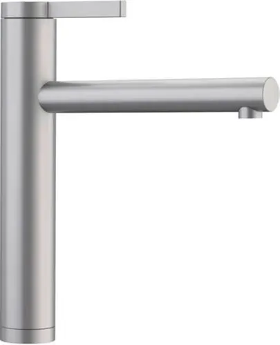 BLANCO LINEE Küchenarmatur in Edelstahl seidenmatt - Premium-Einhebelmischer mit 360° schwenkbarem Auslauf und patentiertem Strahlregler für weniger Verkalkung. Ideal für exklusive Küchengestaltung.