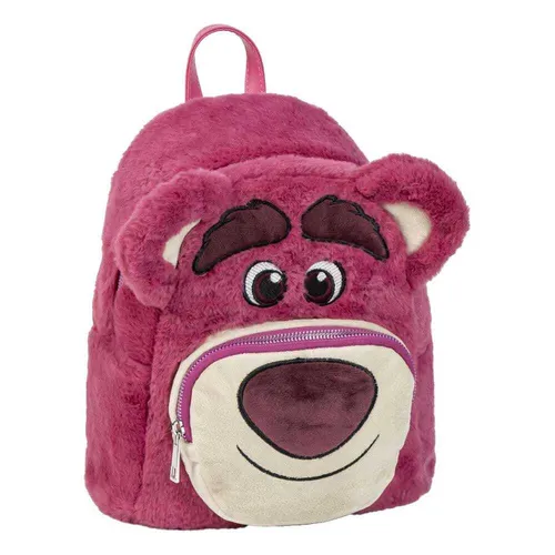 Toy Story Lotso Plüsch Rucksack - Rosa - Lässiger Rucksack für Toy Story-Fans, mit verstellbaren Trägern und geräumigem Hauptfach, ideal für Schule und Abenteuer!