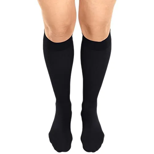 medi mediven angio Kompressions-Kniestrümpfe Schwarz | Größe IV | KKL1 - Sportsocken für chronische Venenerkrankungen mit Micro-Plüsch für hohen Tragekomfort und stabiler Hautmikrozirkulation.