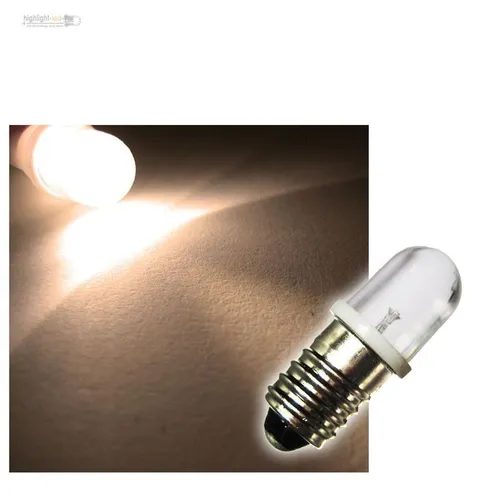 E 10 LED-Birne warmweiß 12V DC  Lampe Leuchte WEISS E10 Leuchtmittel bulb