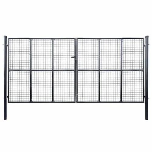 vidaXL Doppeltor aus verzinktem Stahl 400x175cm