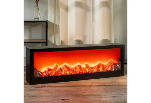 Haushalt International LED Kamin, Schwarz, Modern