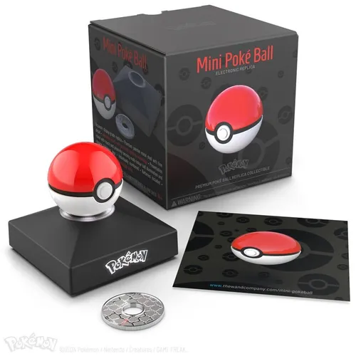 Wand Company Pokémon Mini Poké Ball Diecast Replik - Aufstellfigur aus hochwertigem Druckguss, leuchtend und perfekt für Sammler von Pokémon-Merchandise. Ein Muss für jeden Fan!