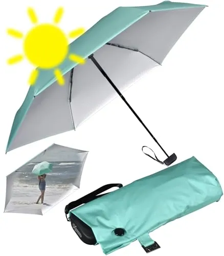 iX-brella Super Mini Sonnen-Regenschirm in grün von iX-brella