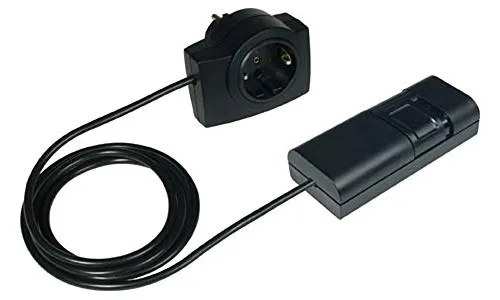 EHMANN Schnurdimmer T21.07 - Plug&Play Dimmer für LED und Halogen - Smart Home Dimmer für dimmbare LED-Lampen und Halogen, flackerfreies Dimmen, mit Schutzkontakt-Zwischenstecker und Kinderschutz, Made in Germany.