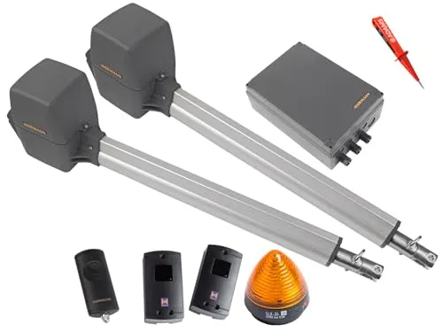 Produktbild Hörmann Rotamatic PL2 BiSecur Serie 3 Drehtorantrieb 2-flüglig + 1x Handsender HSE4 BS + Lichtschranken EL301 + Warnlicht SLK EADAMS Set 5in1B SK