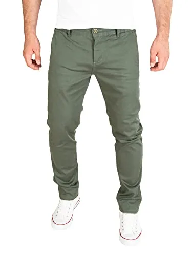 PITTMAN Andrew - Chino Herren Hose - Stretch Chinojeans in Grün - Wanderhosen mit modernem Design und hohem Baumwollanteil für angenehmen Tragekomfort und maximale Bewegungsfreiheit. Ideal für Alltag und besondere Anlässe.